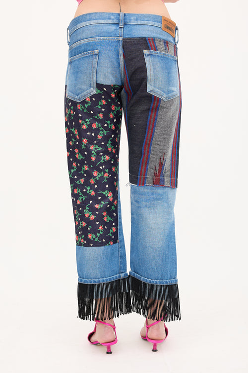 Junya Watanabe FW 2013 Fringe Patchwork Jeans
