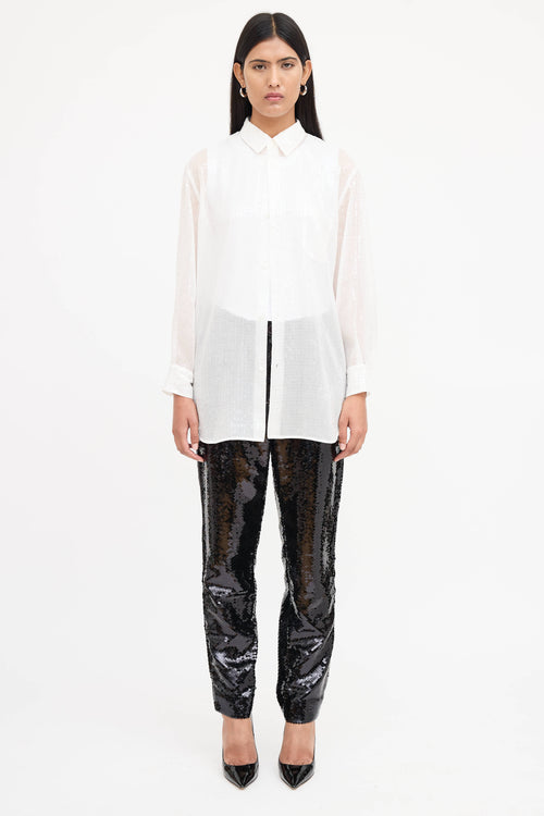 Junya Watanabe Sequin Button Up Shirt