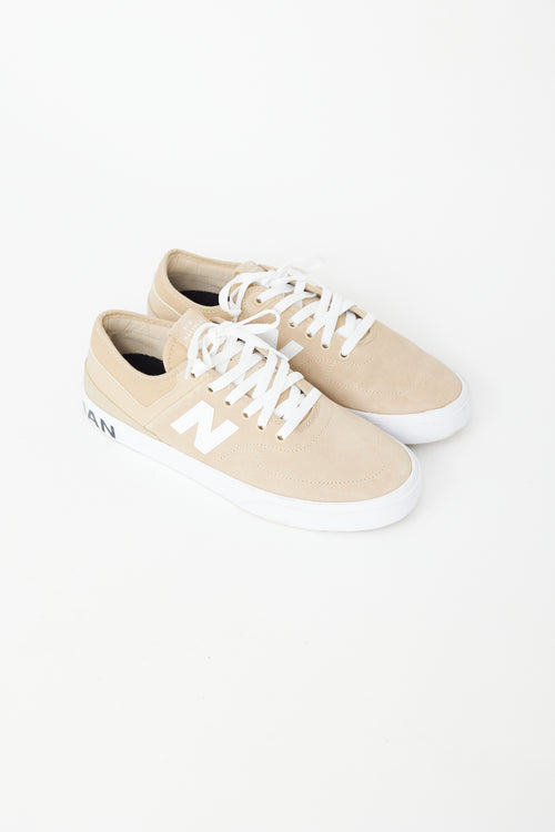 Junya Watanabe X New Balance Beige & White Suede Sneaker