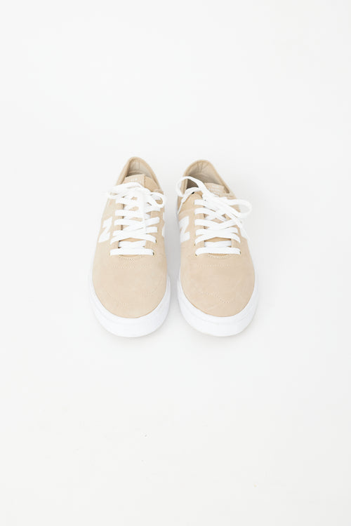 Junya Watanabe X New Balance Beige & White Suede Sneaker