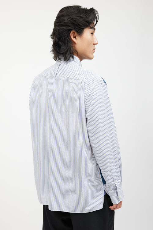 Junya Watanabe X Levi's Blue & White Striped Denim Shirt