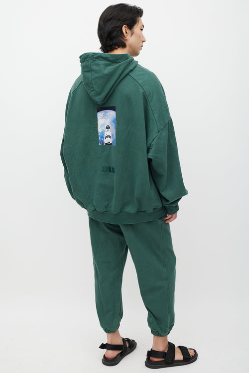 Juun.J Green & Multicolour Space Co-Ord Set