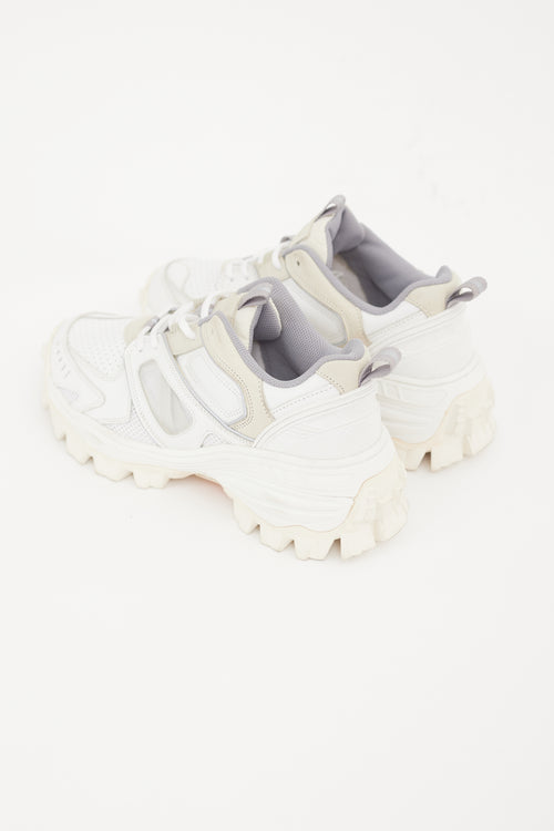 Juun.J White & Beige Chunky Platform Sneaker