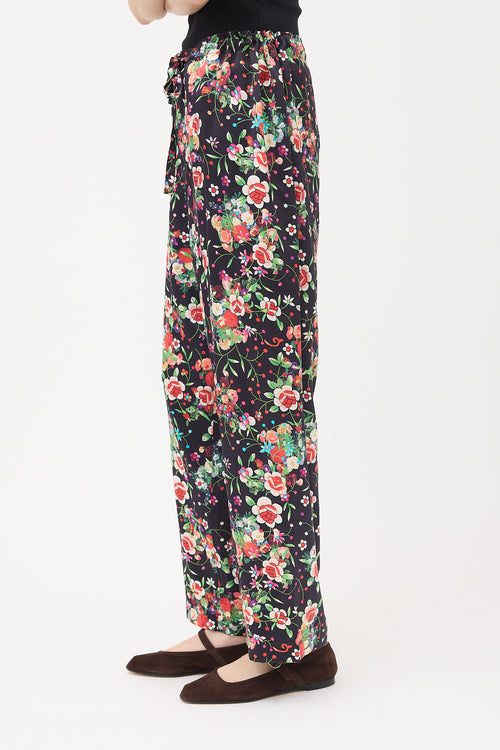 Comme des Garcons FW 2020 Silk Floral Trousers
