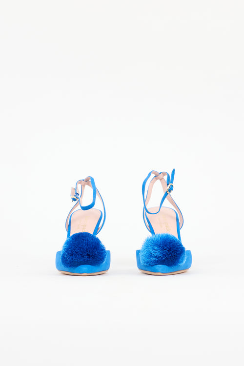 Kate Spade Suede Amour Pom Pump