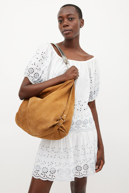 Lanvin Brown & Silver Leather Tassel Bag