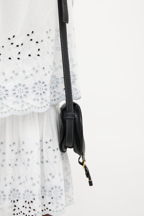 Chloé Black & Gold Leather Marcie Bag