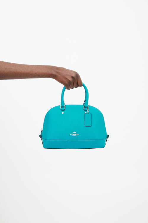 Coach Blue & Silver Sierra Leather Bag