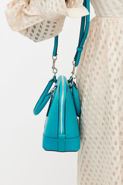 Coach Blue & Silver Sierra Leather Bag
