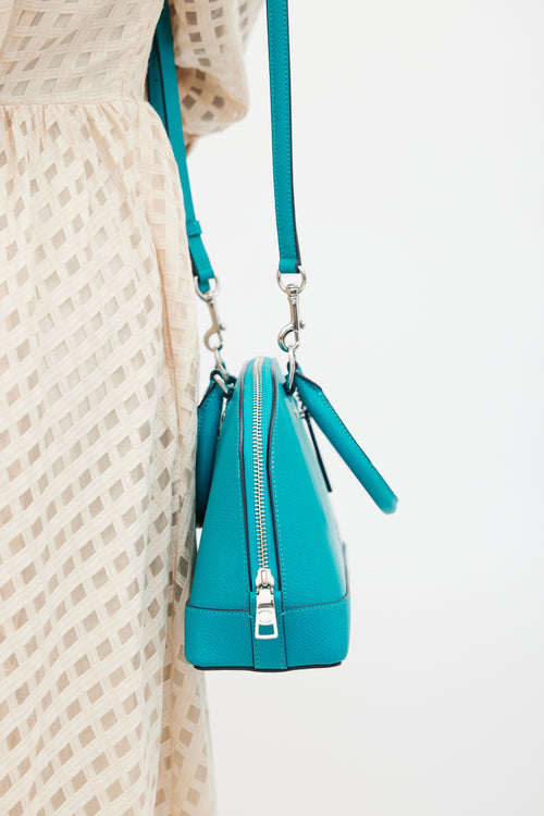 Coach Blue & Silver Sierra Leather Bag