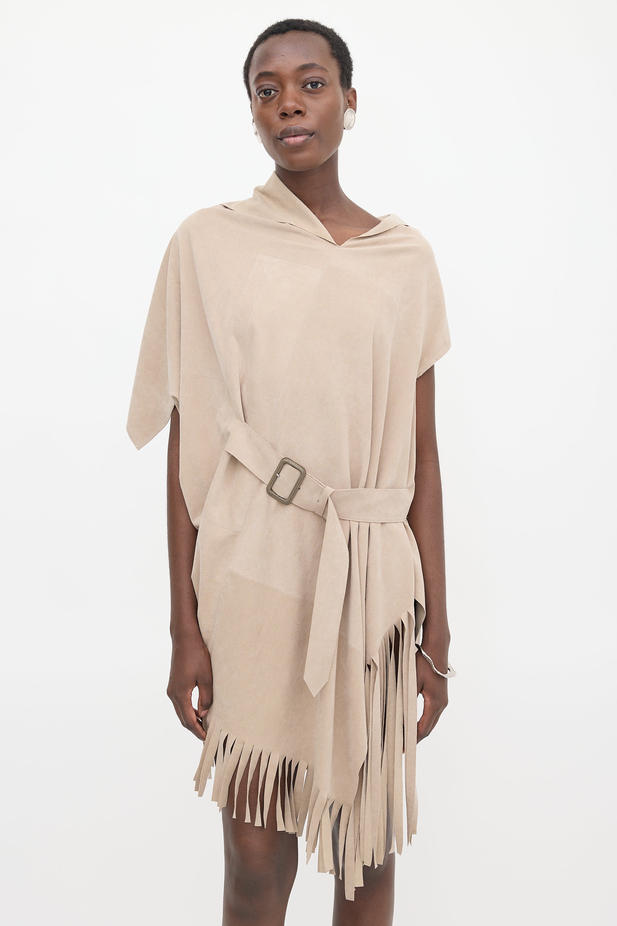 Junya Watanabe SS 2013 Draped Faux Suede Dress