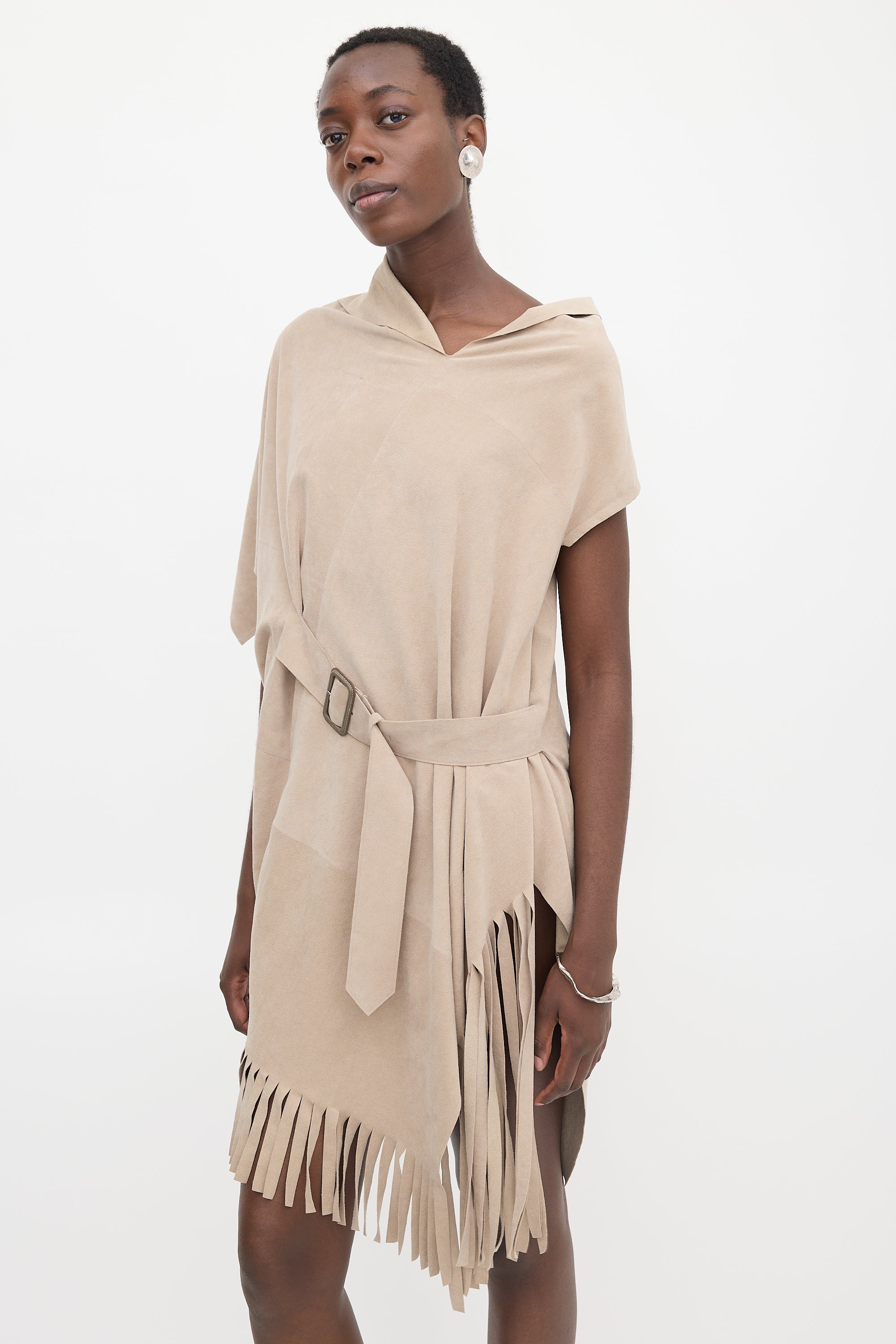 Junya Watanabe SS 2013 Draped Faux Suede Dress