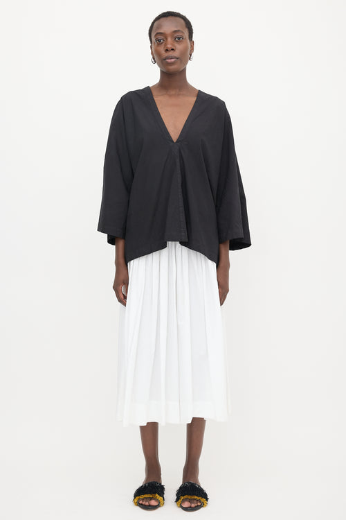 Issey Miyake Oversized Poplin Tunic Top