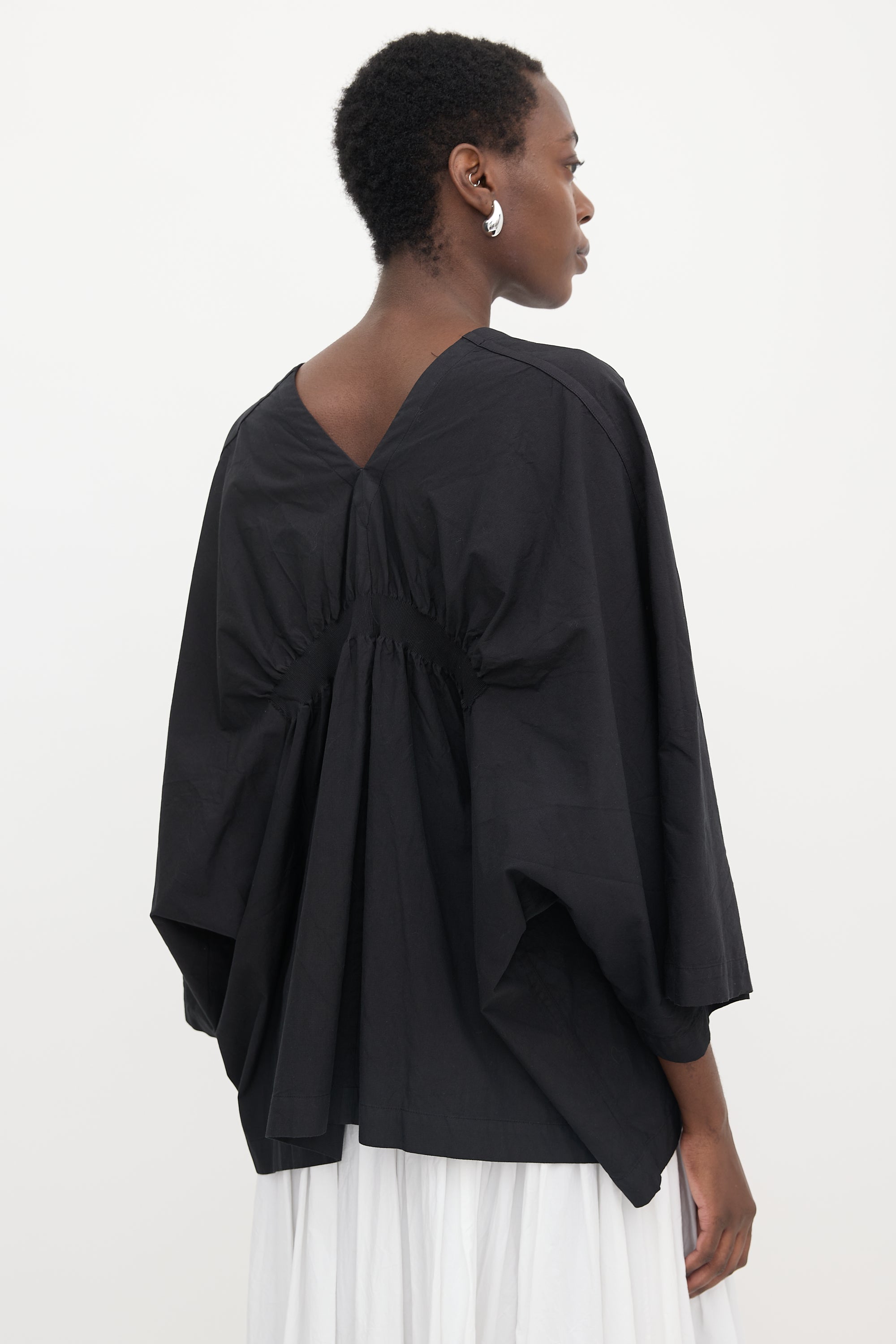 Issey Miyake Oversized Poplin Tunic Top