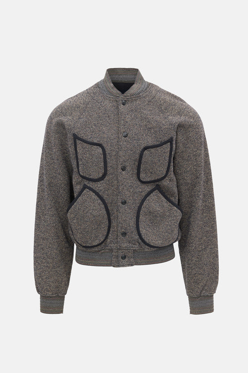 Kapital Marled Knit Varsity Jacket