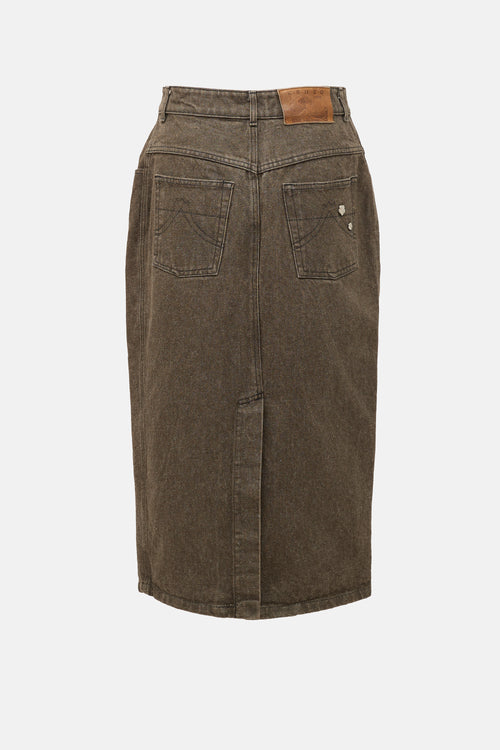 Kenzo Jeans Denim Midi Skirt