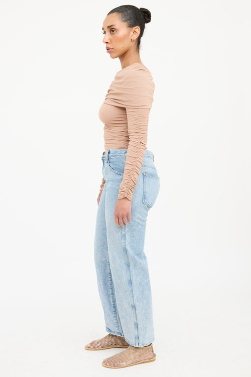 Khaite Zuri Ruched Off Shoulder Top