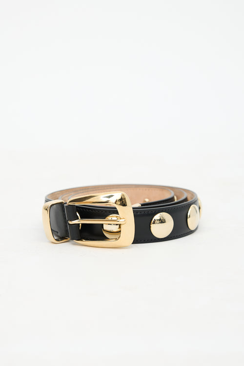 Khaite Leather Benny Studded Belt