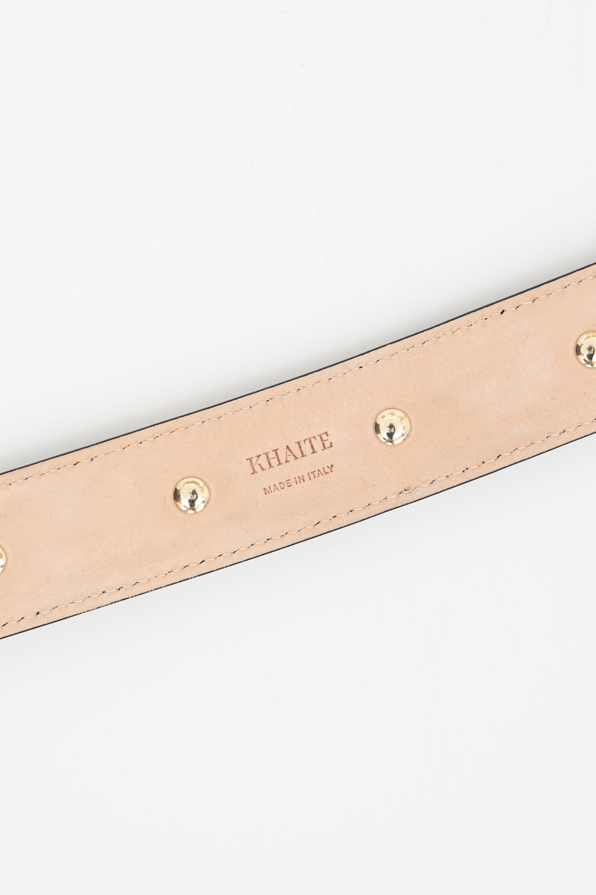 Khaite Leather Benny Studded Belt