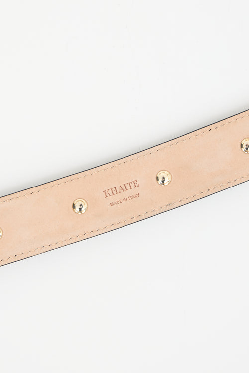 Khaite Leather Benny Studded Belt