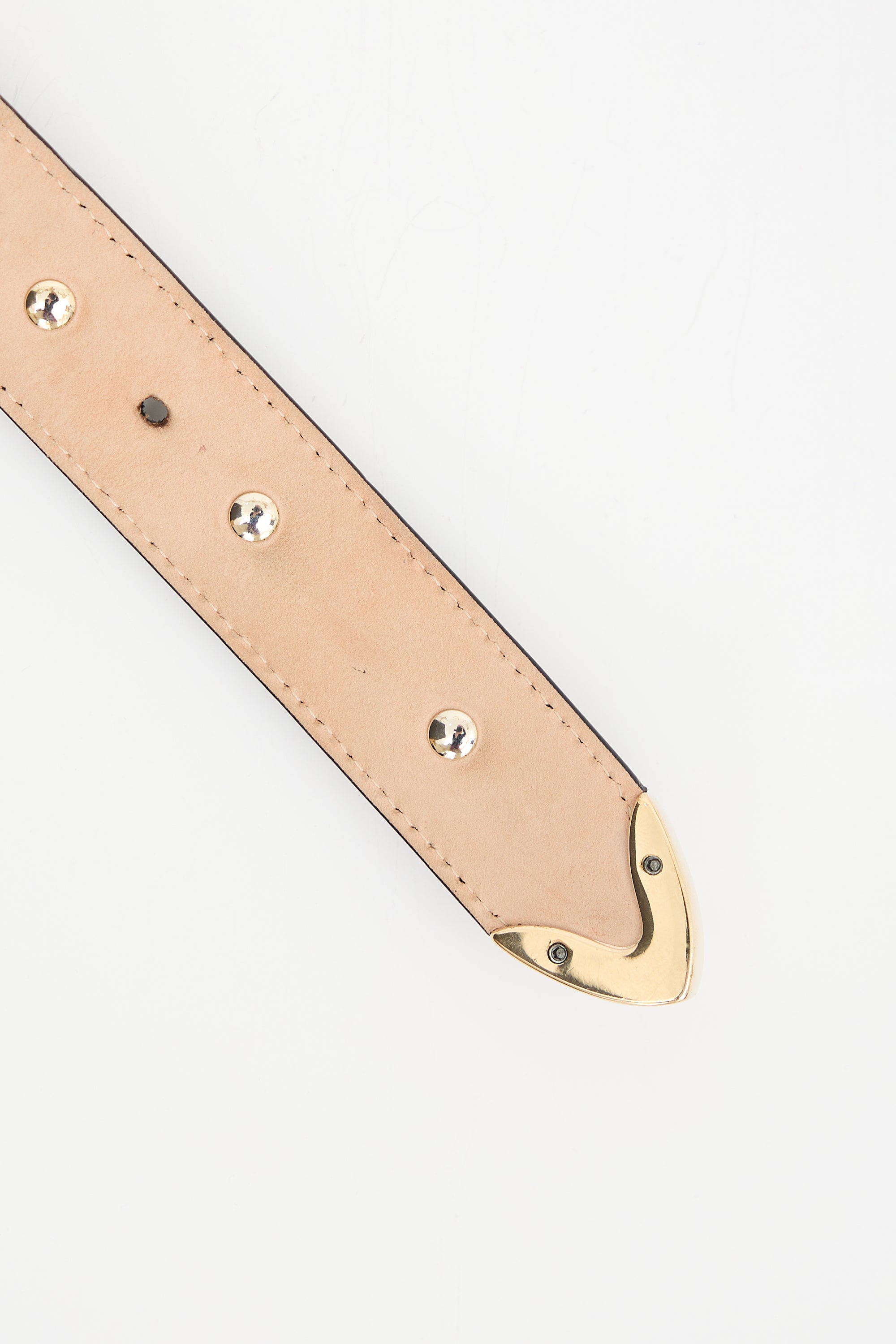 Khaite Leather Benny Studded Belt