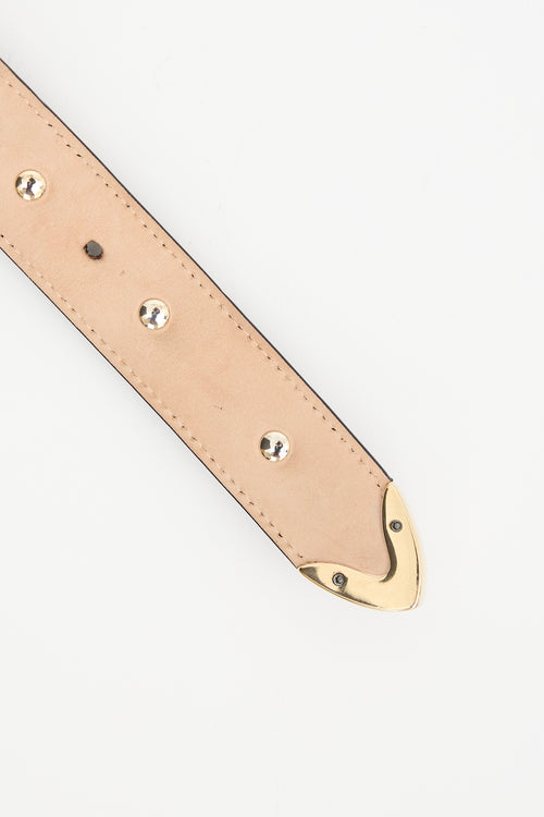 Khaite Leather Benny Studded Belt