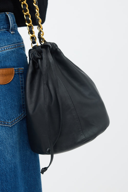 Khaite Leather Aria Bucket Bag
