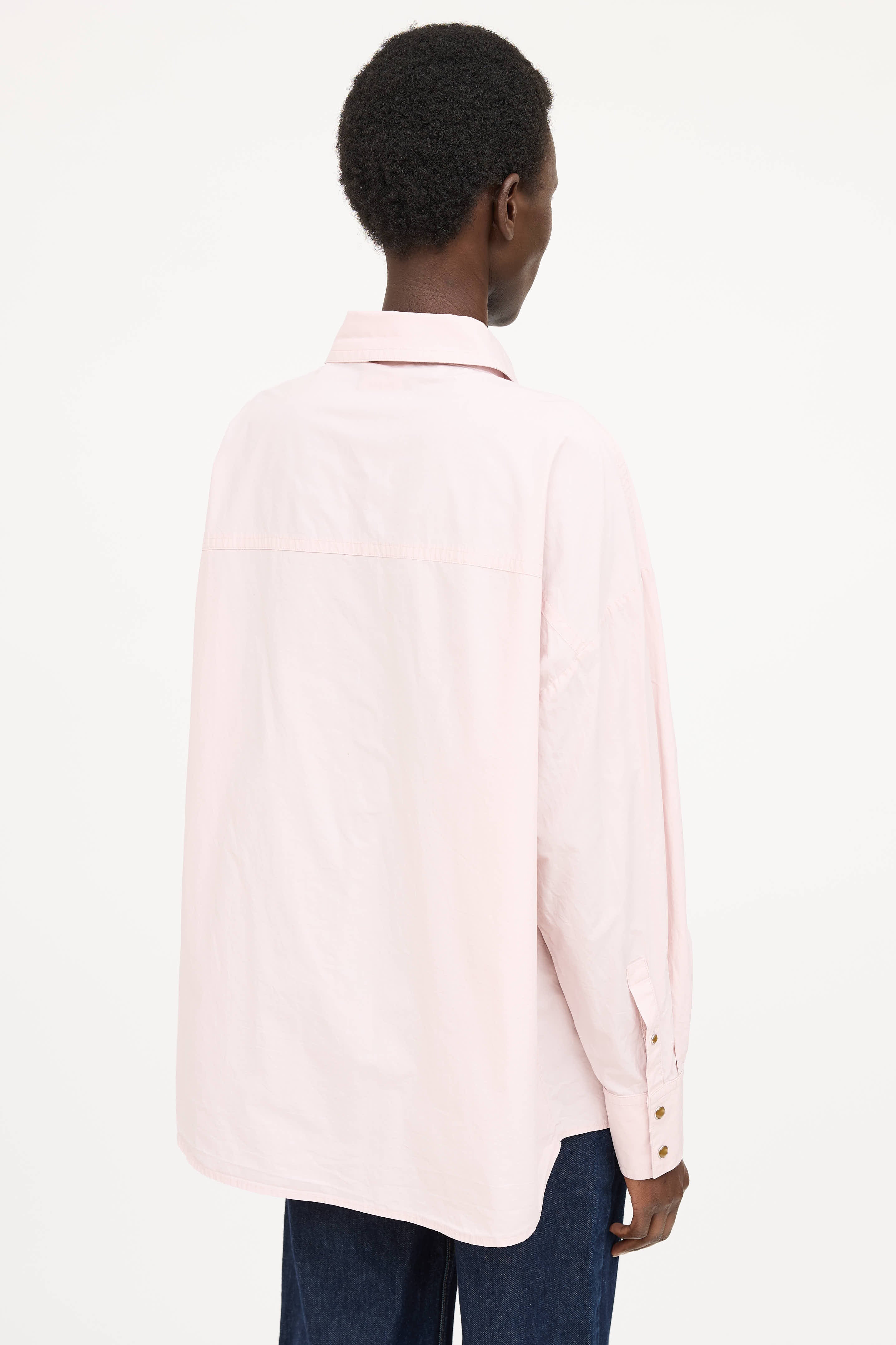 Khaite Cotton Bea Snap Shirt