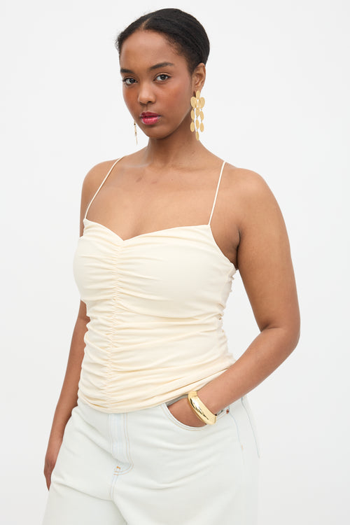 Khaite Shelly Ruched Tank Top