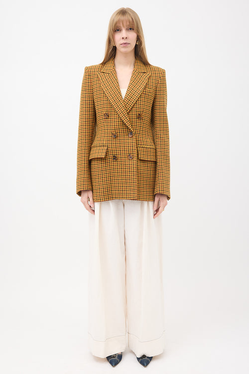 Khaite Wool Darla Check Blazer