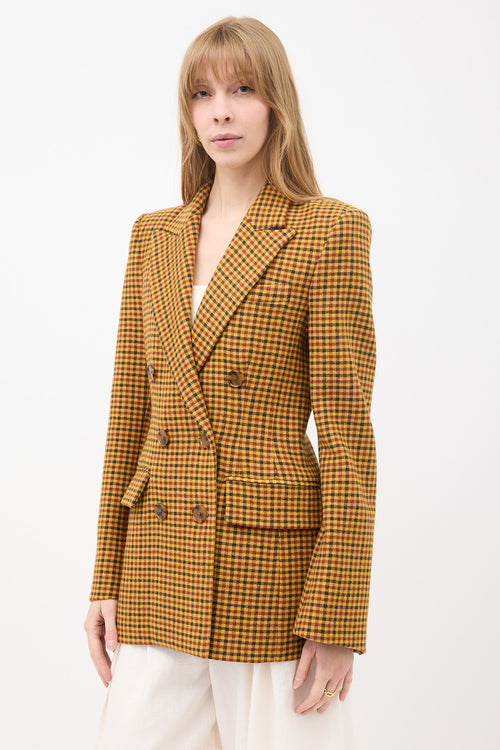 Khaite Wool Darla Check Blazer