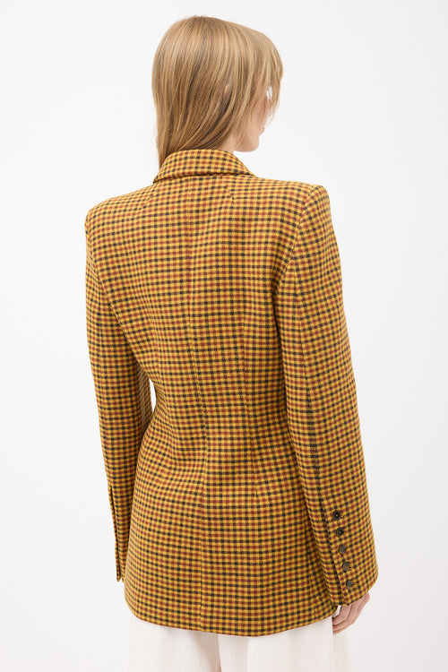 Khaite Wool Darla Check Blazer