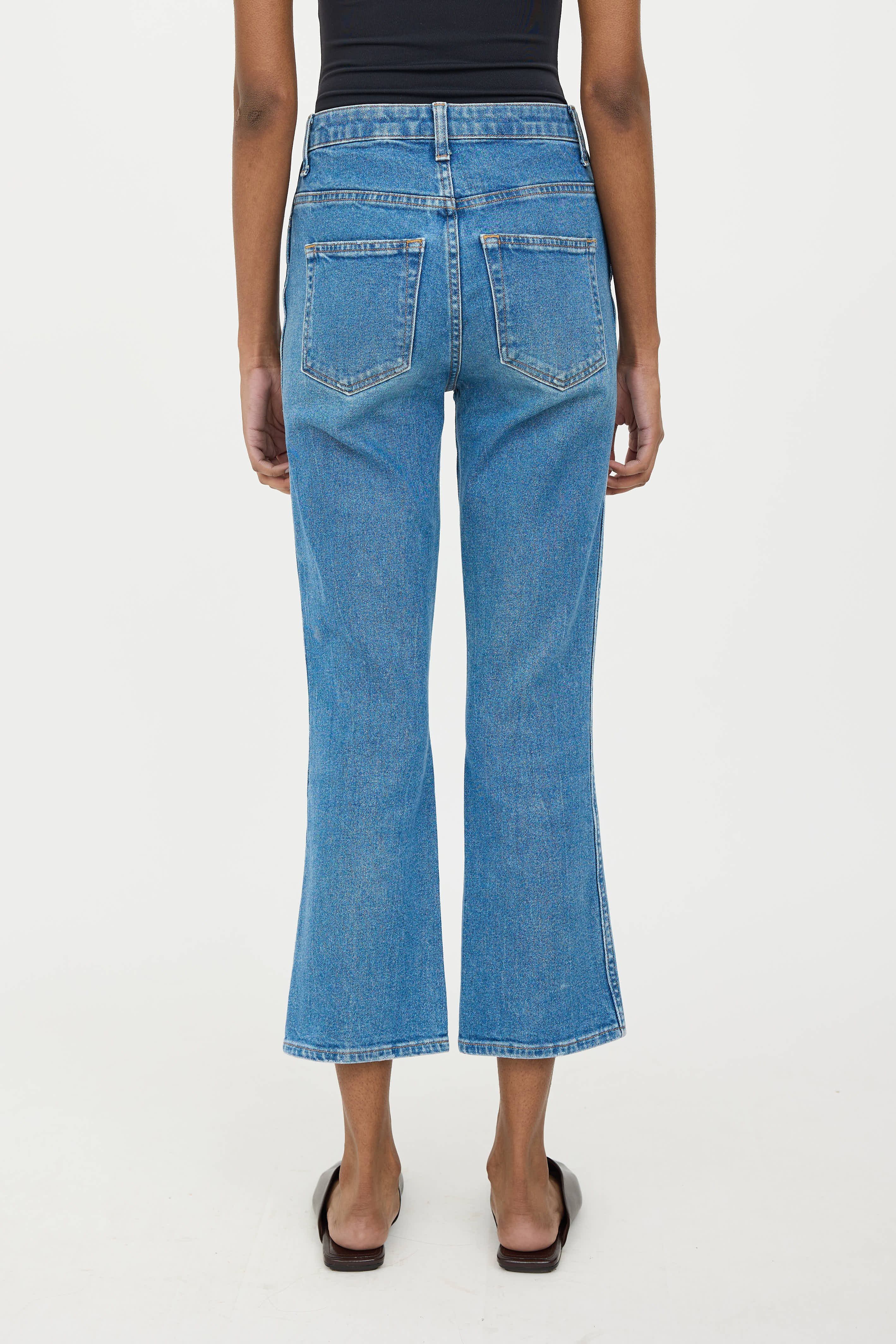 Khaite Benny Cropped Flared Jeans