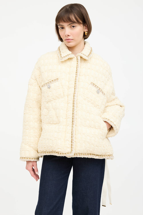 KhrisJoy Tweed Puffer Jacket