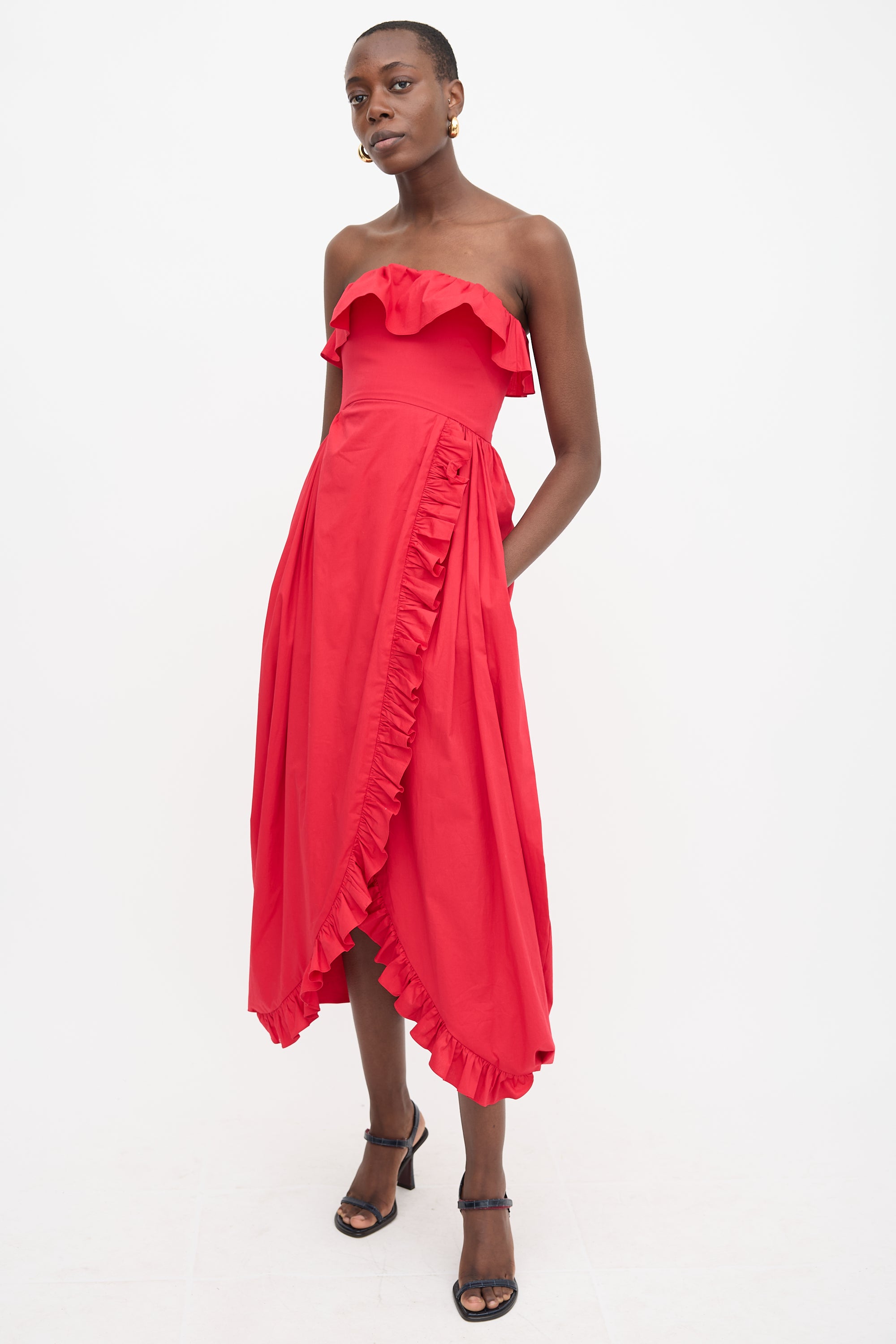 Kika Vargas Sylvia Wrap Effect Dress