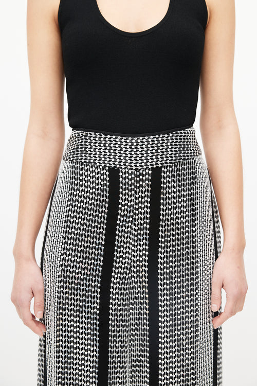 LAPOINTE Black & Silver Sequin Palazzo Pant