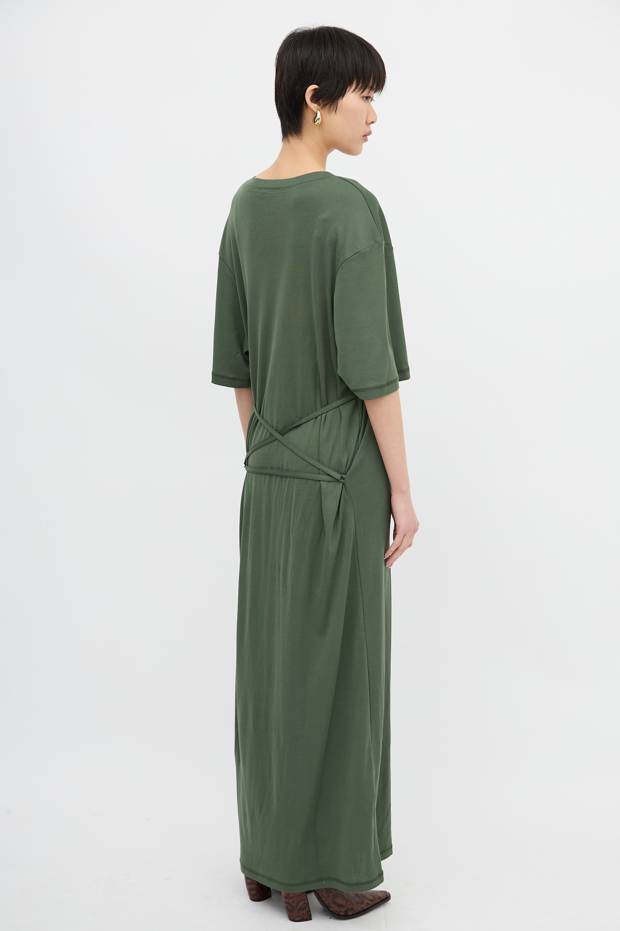 Lemaire Belted Rib T-Shirt Dress