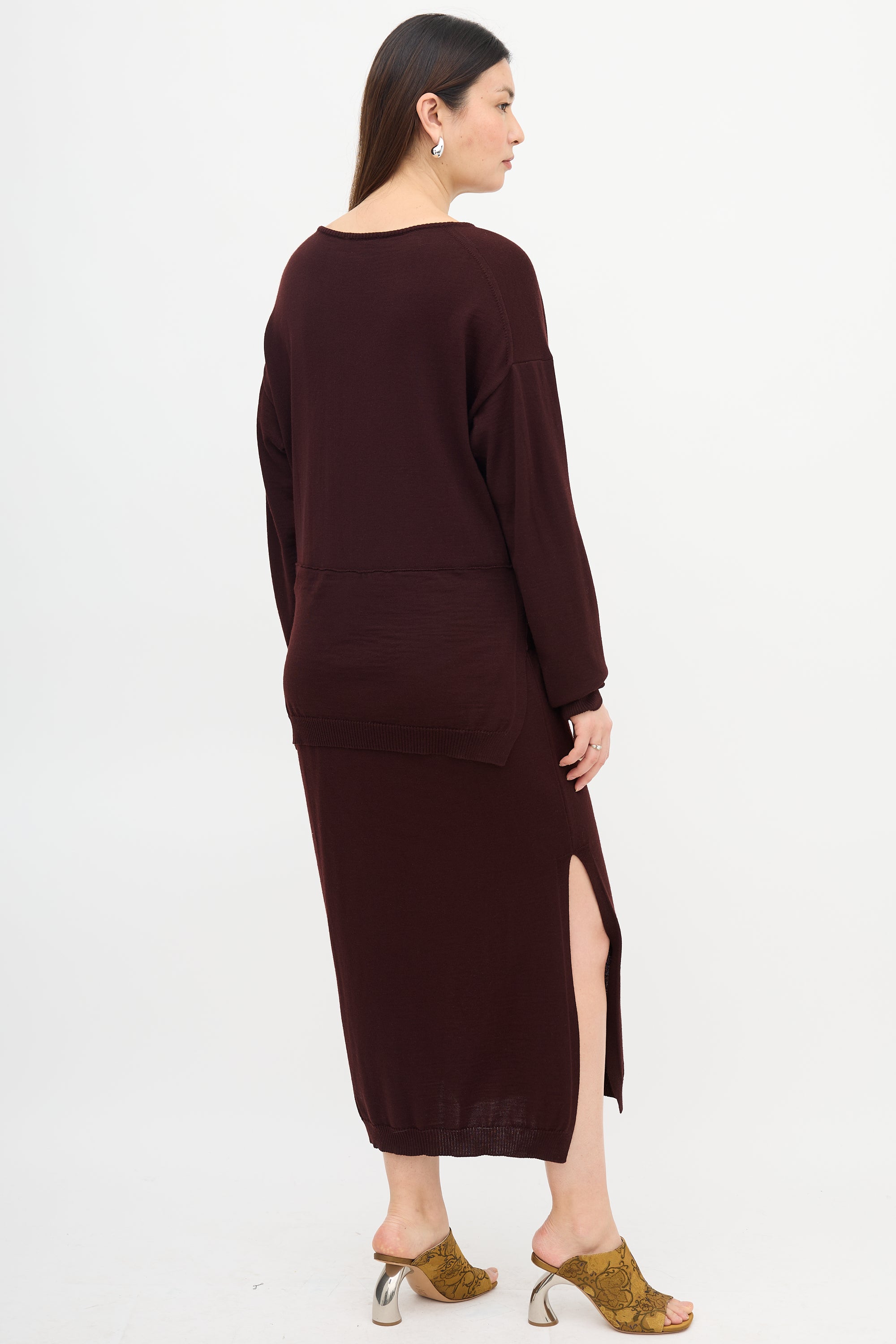 Lemaire Wool Tie Sweater Dress