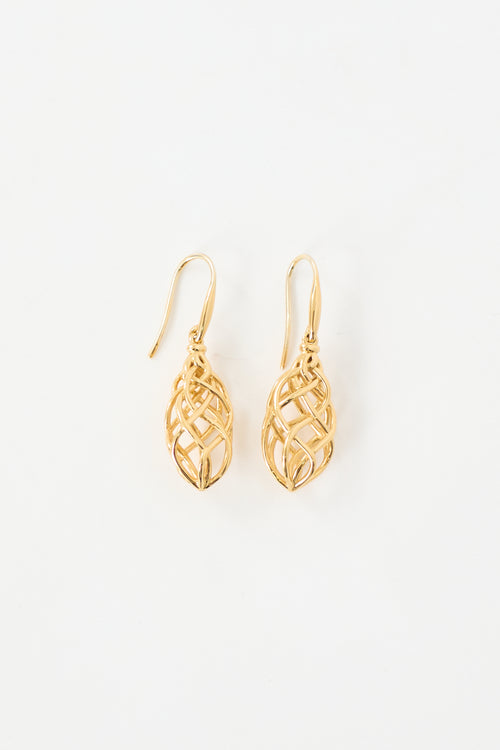 Links of London Gold Vermeil Filigree Drop Earrings