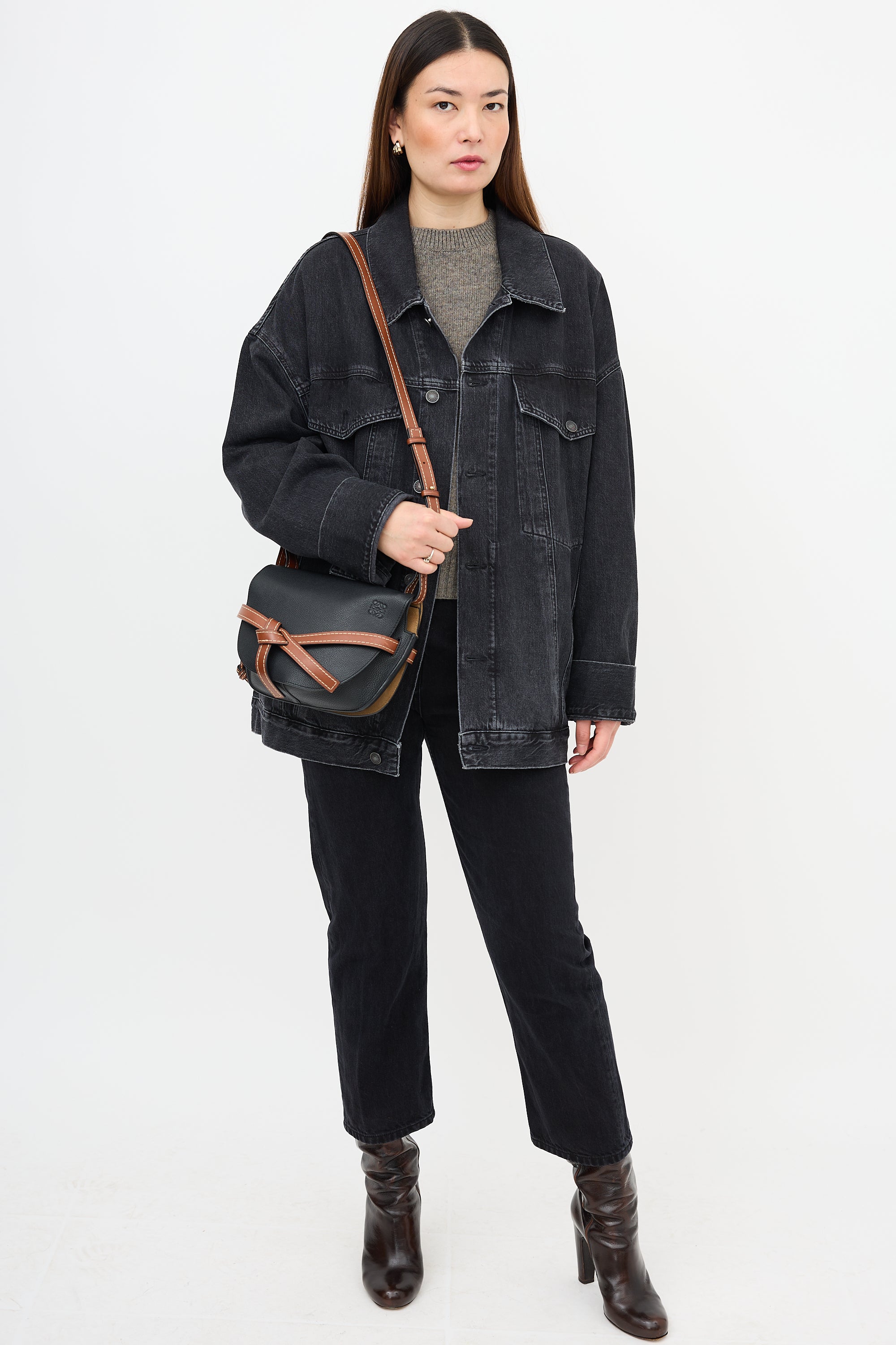 Loewe Leather Small Gate Crossbody Bag