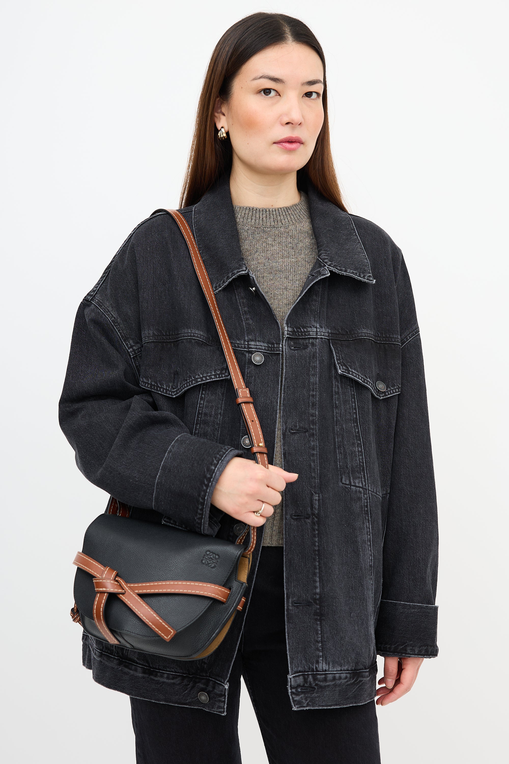 Loewe Leather Small Gate Crossbody Bag