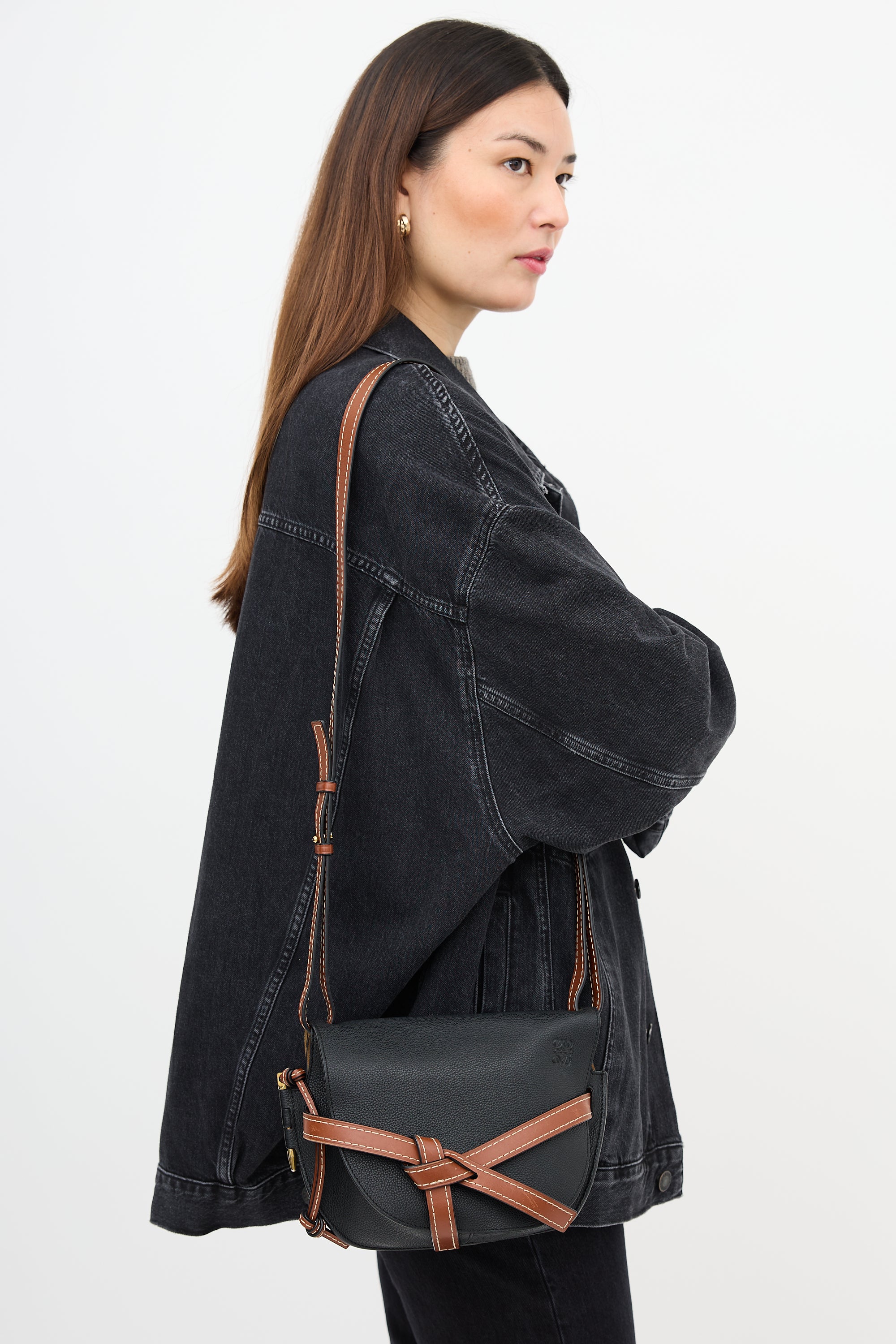 Loewe Leather Small Gate Crossbody Bag