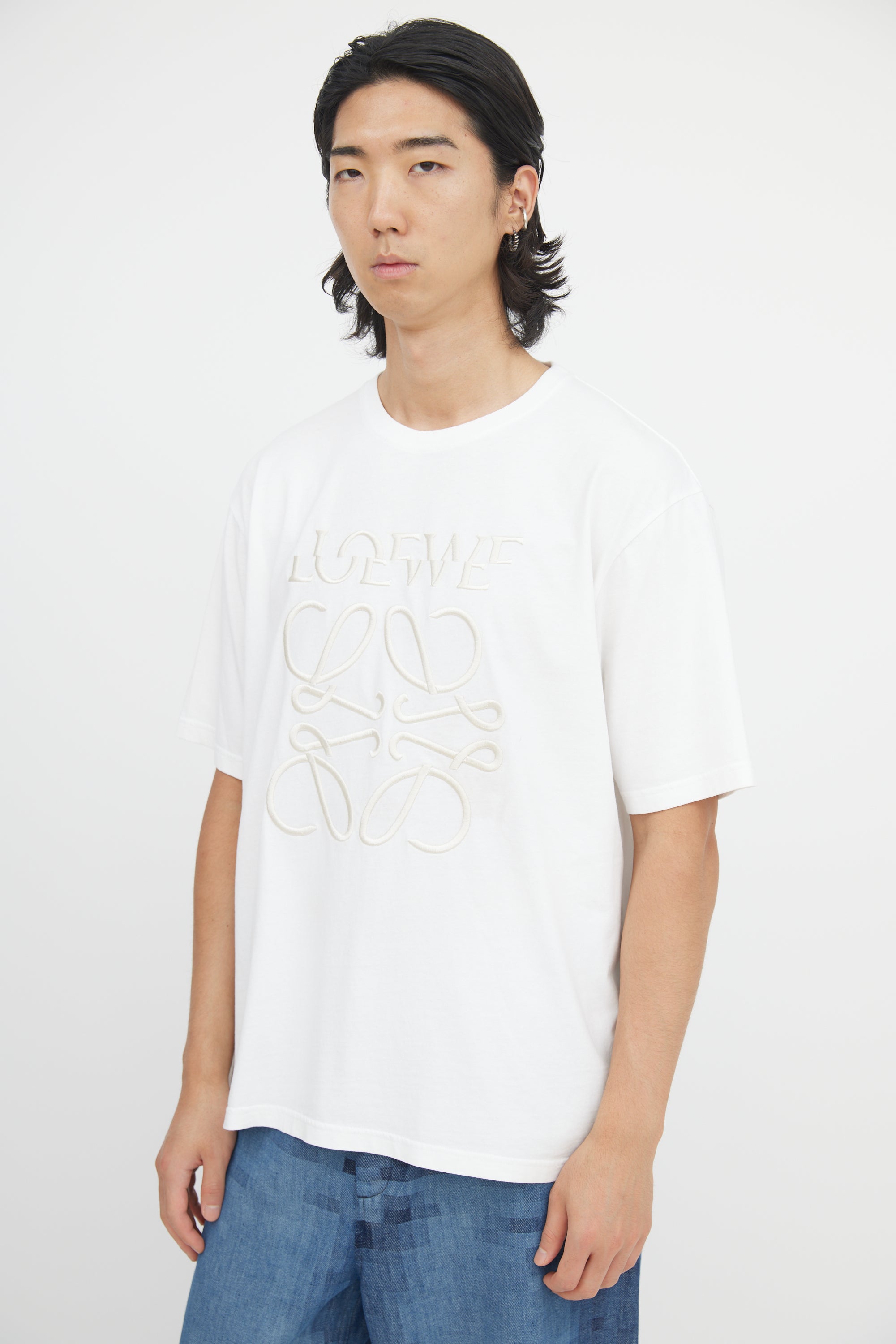 Loewe Embroidered Anagram T-Shirt