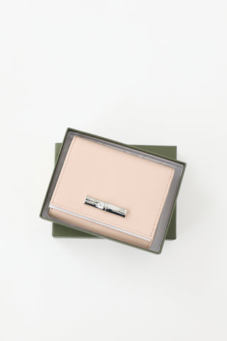 Longchamp Leather Le Roseau Wallet