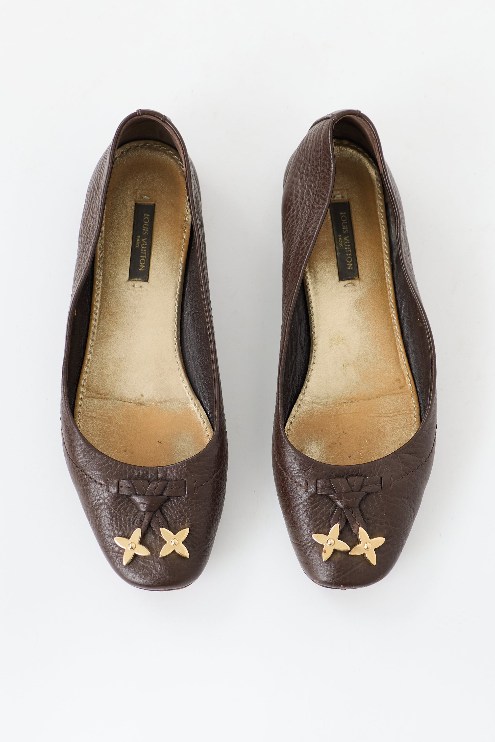 Louis Vuitton Leather Monogram Flower Flat