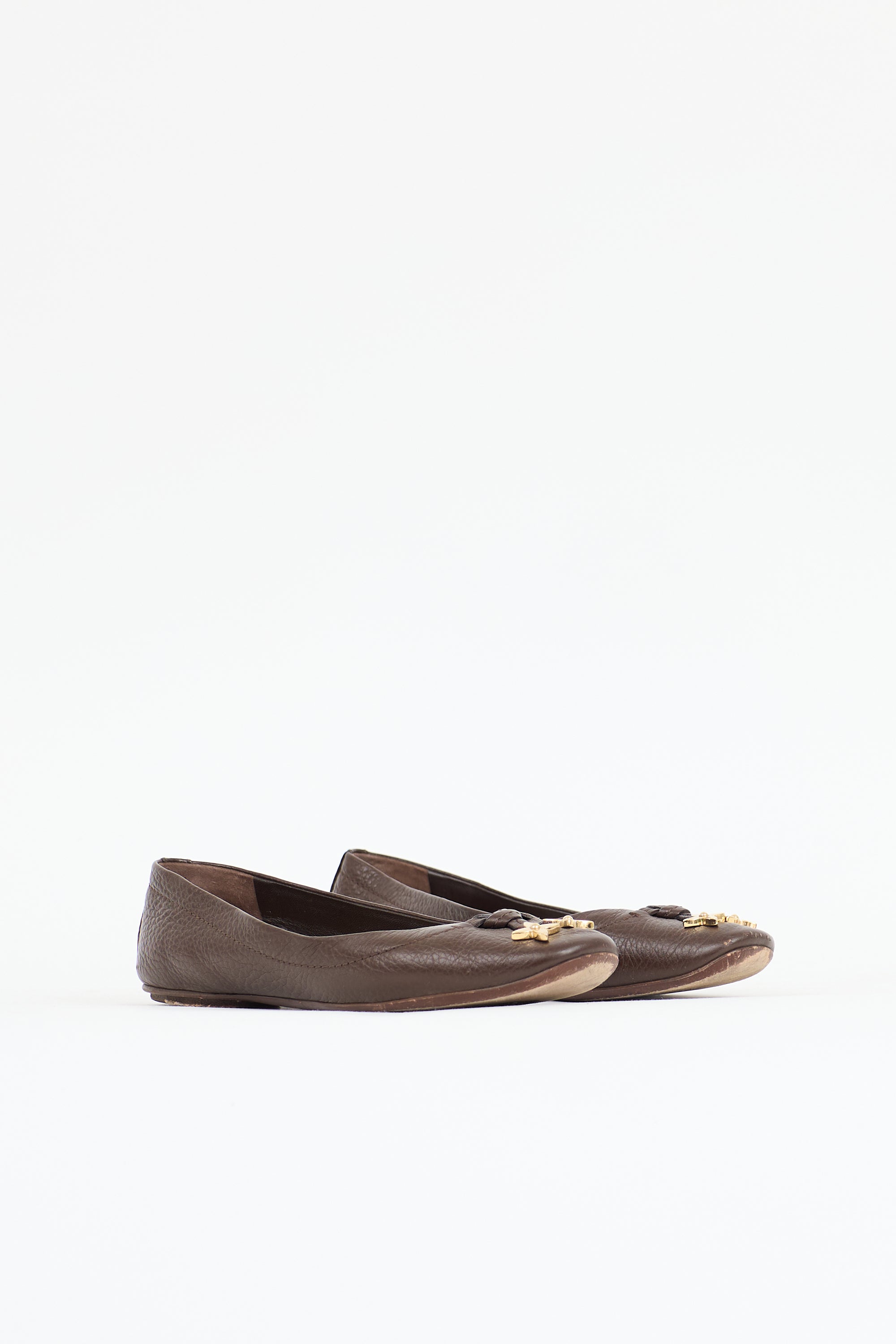 Louis Vuitton Leather Monogram Flower Flat