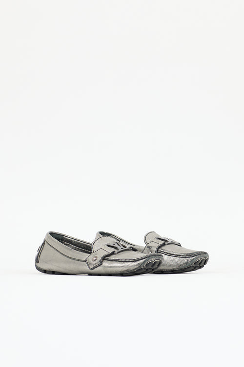 Louis Vuitton Metallic Leather Driving Loafer