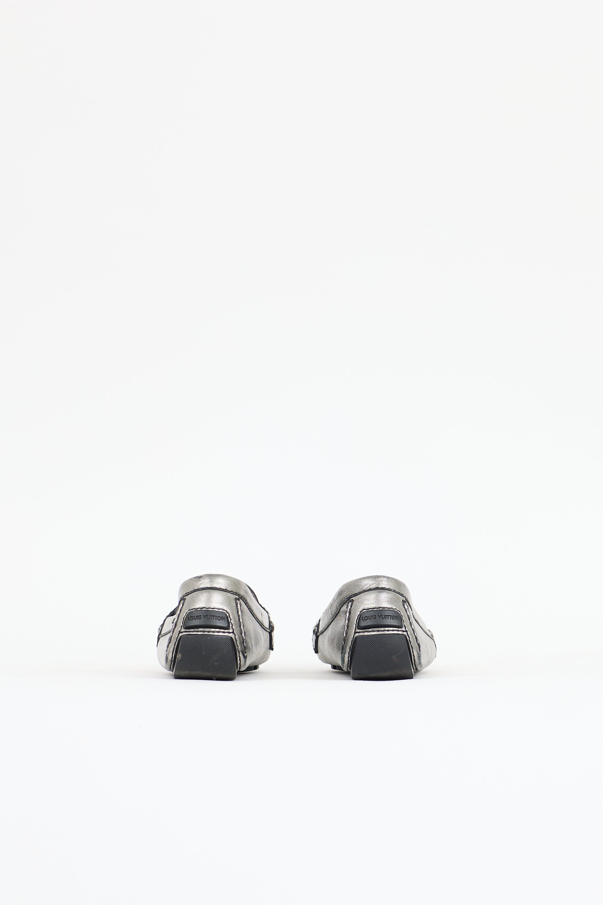Louis Vuitton Metallic Leather Driving Loafer