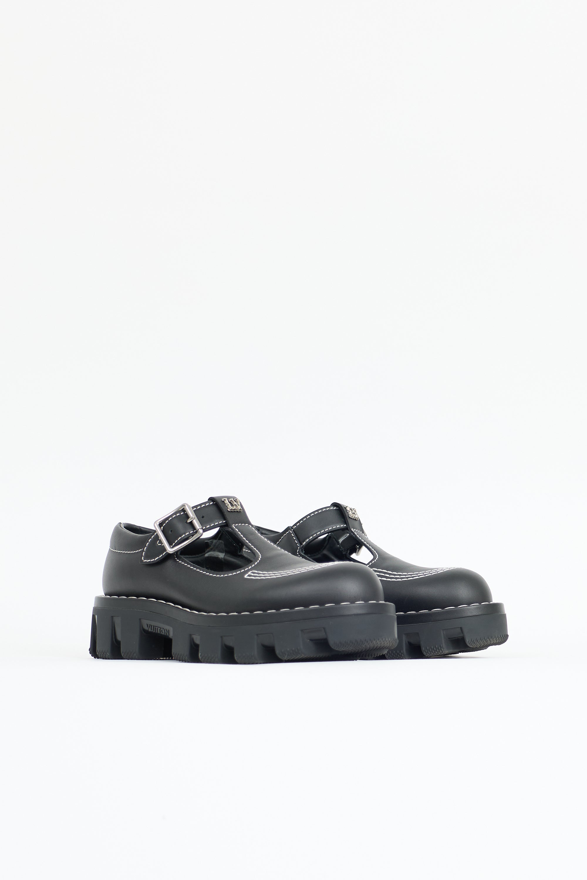 Louis Vuitton Leather Checker Mary Jane