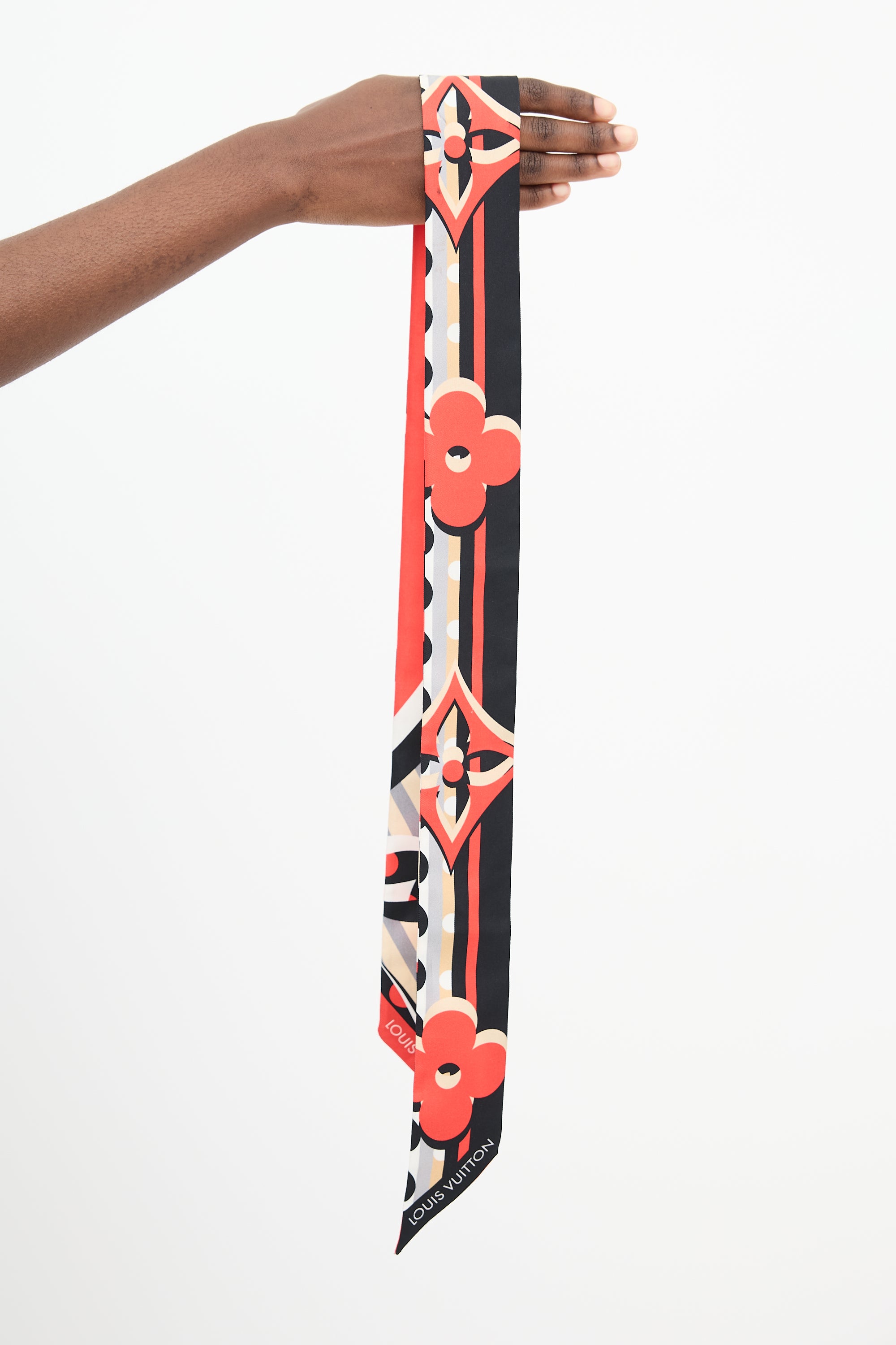 Louis Vuitton Black & Multi Patterned Monogram Twill Scarf